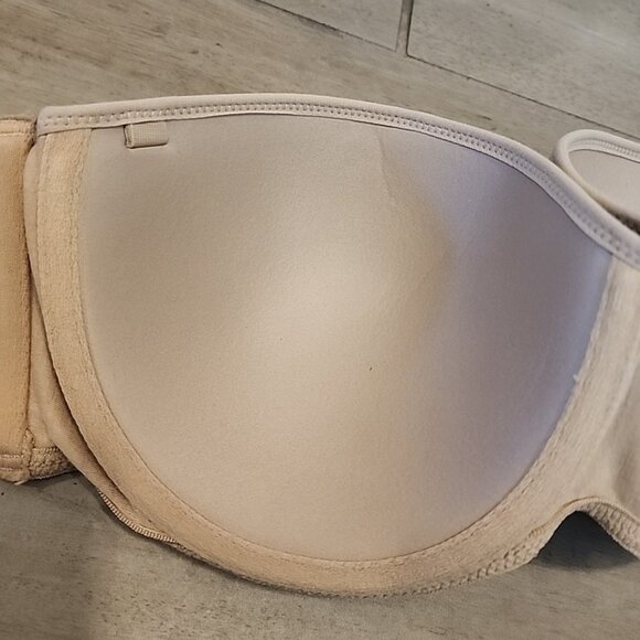 Maidenform Strapless Bra 36D Nude Underwire Lined 05032 *no Straps* - Picture 4 of 4